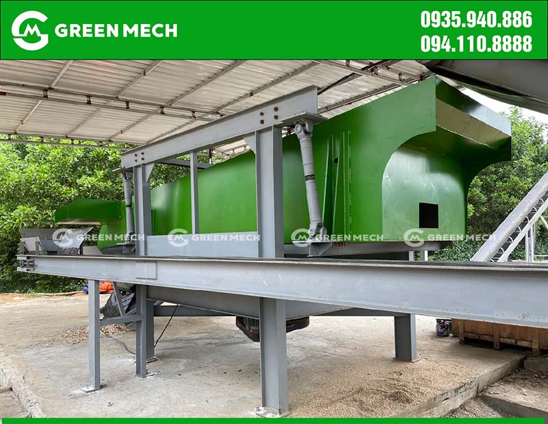 Wood chip sieving machine in Bac Giang
