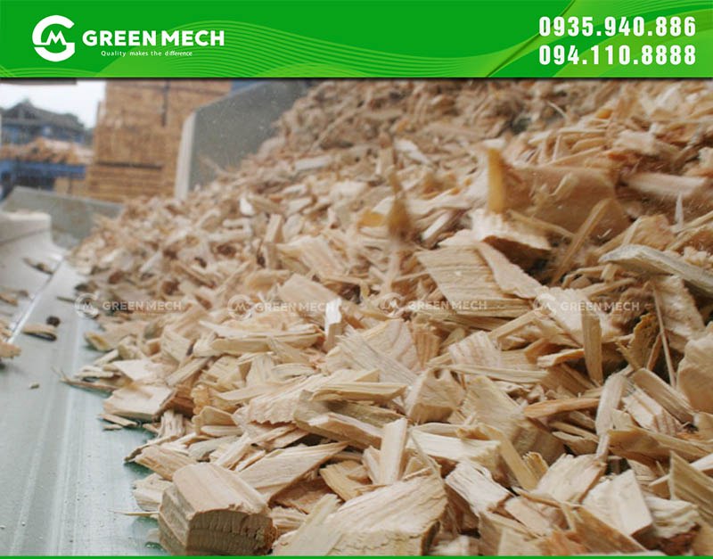 Dried wood chips for export