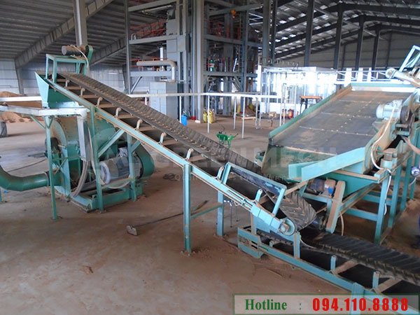 Sawdust compaction line in Dong Nai