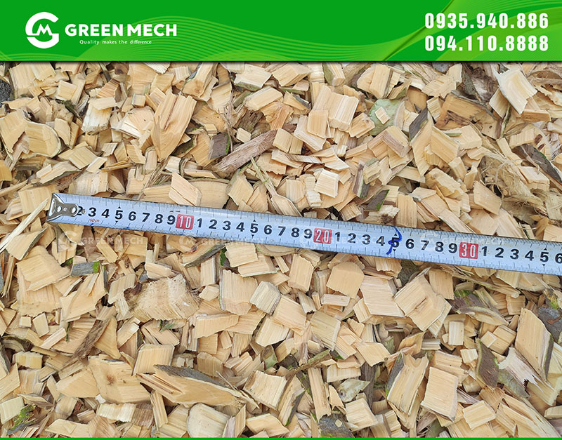 Finished wood chips can be adjusted according to the desired size of the customer