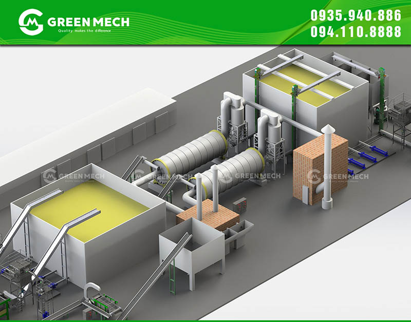 Wood pellet production line