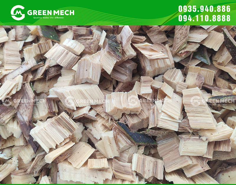 Finished wood chips meet export quality